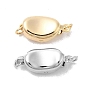 Oval Brass Box Clasps, for Jewelry Making