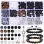 DIY Jewelry Making Findings Kits, including Gemstone Beads, Glass Beads, Brass Rhinestone Spacer Beads, CCB Plastic Spacer Beads, Alloy European Dangle Charms