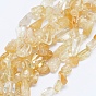 Natural Citrine Beads Strands, Tumbled Stone, Nuggets