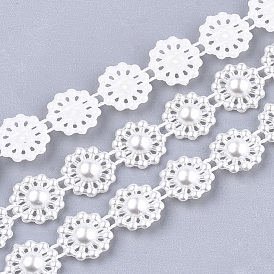 ABS plastique imitation perle garniture perlée guirlande brin, idéal pour le rideau de porte, matériel de bricolage de décoration de mariage, fleur