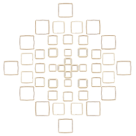 60Pcs 6 Style Brass Linking Rings, Long-Lasting Plated, Square