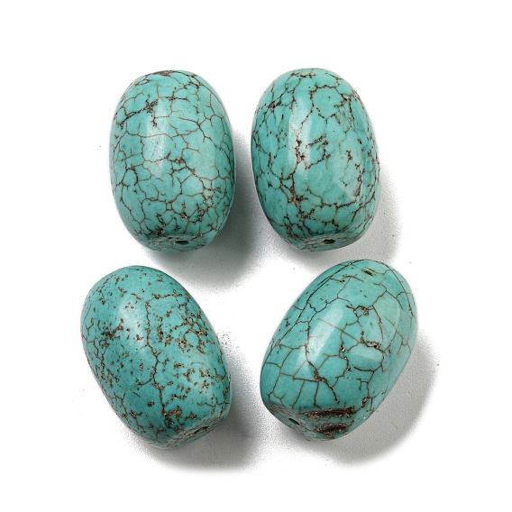 Натуральные бусины, окрашенные говлитом, колонка