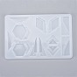 Geometry Shape Silicone Molds, for DIY Earrings, Pendant Necklace Jewelry Silicone Resin Casting Mold