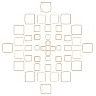 60Pcs 6 Style Brass Linking Rings, Long-Lasting Plated, Square