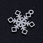 201 Stainless Steel Pendants, Snowflake, Christmas