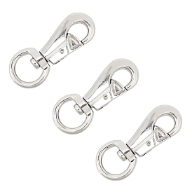 Zinc Alloy Swivel Lobster Claw Clasps, Swivel Snap Hook, Trigger Clips with D Rings, for Linking Dog Leash Collar, Handmade Crafts Project