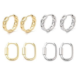 Brass Hoop Earrings for Women