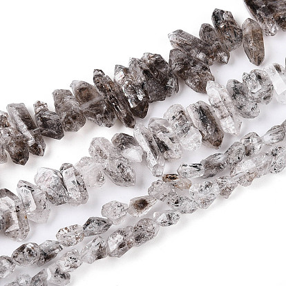 Нити натуральных алмазных бусин херкимер, самородки