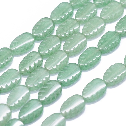 Natural Aventurine Beads Strands, Leaf