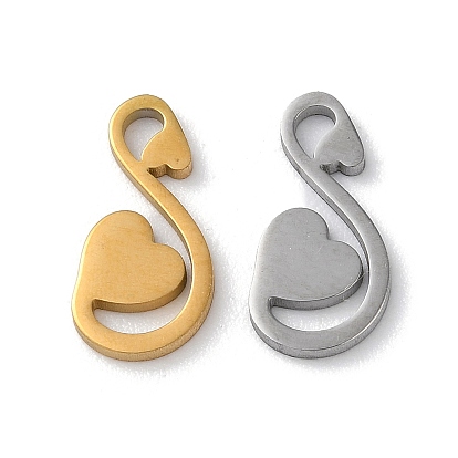 304 Stainless Steel Pendants, Laser Cut, Heart