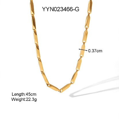 304 ожерелья из звеньев цепи из нержавеющей стали для унисекс, реальный 18 k позолоченный