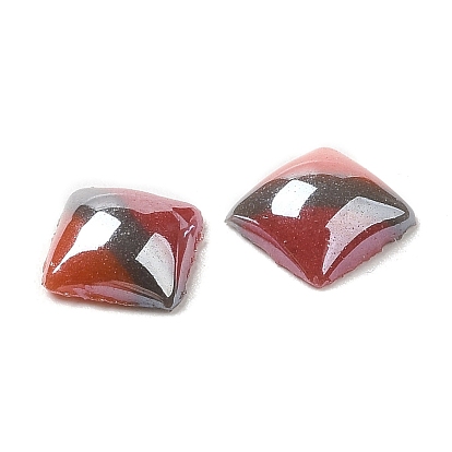Two Tone Glass Cabochons, Square