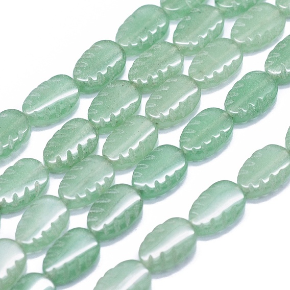 Natural Aventurine Beads Strands, Leaf