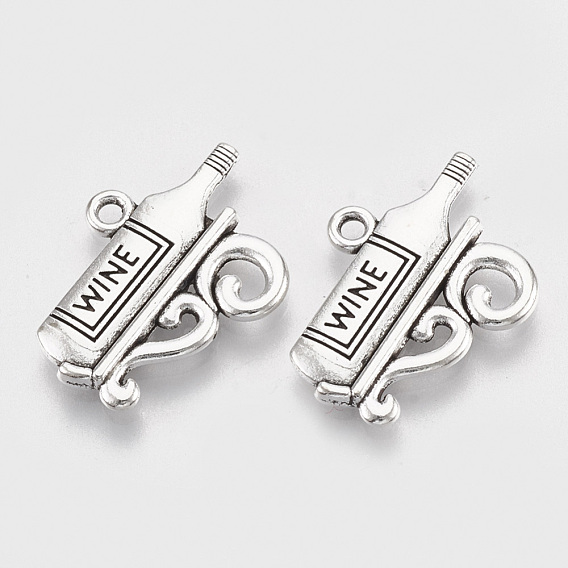 Tibetan Style Alloy Pendants, Wine