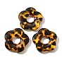 Transparent Acrylic Pendants, Leopard Print Pattern