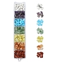 84~91G 7 Styles Chakra Gemstone Chip Beads Strands, Mixed Dyed and Undyed