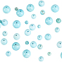 120Pcs 4 Style Natural Howlite Beads, Dyed & Heated, Round