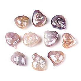 Натуральный жемчуг в стиле барокко кеши, зарождающаяся жемчужина, сердце, Топ пробуренной