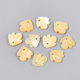 Подвески из натуральных желтых ракушек, лепестковые прелести