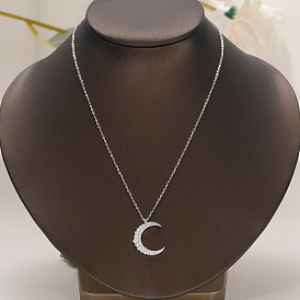 Нежные латунные подвески в форме луны для женщин, идеально подходит для повседневной носки