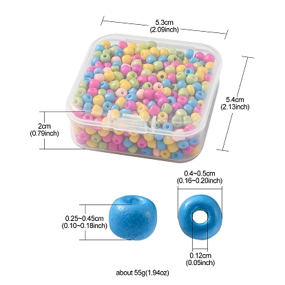 55G 6/0 Baking Paint Glass Seed Beads, Round Hole, Round