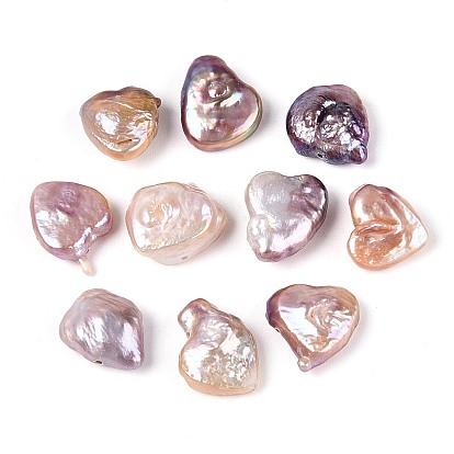 Натуральный жемчуг в стиле барокко кеши, зарождающаяся жемчужина, сердце, Топ пробуренной