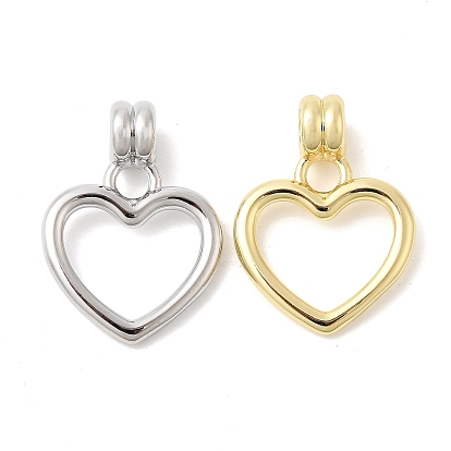 Латунные подвески, сердце прелести, стойки покрытие, долговечный, без свинца и без кадмия