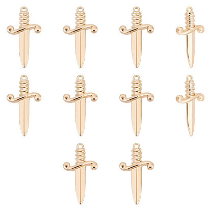 10 латунные подвески шт., меч