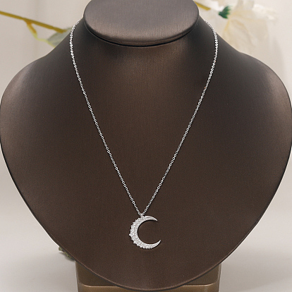 Нежные латунные подвески в форме луны для женщин, идеально подходит для повседневной носки