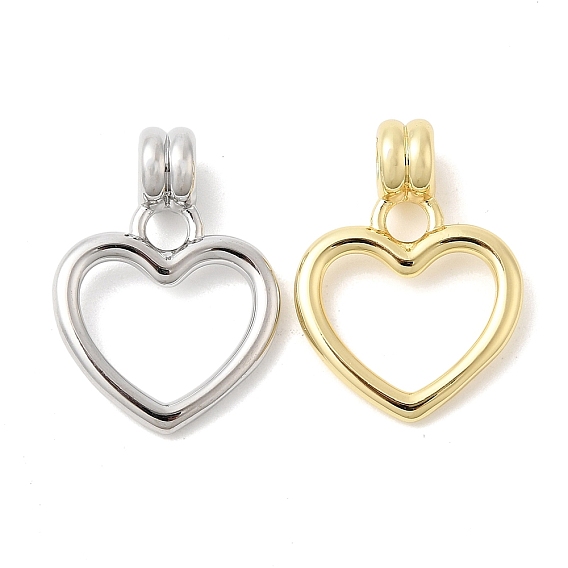 Латунные подвески, сердце прелести, стойки покрытие, долговечный, без свинца и без кадмия