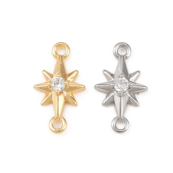 Латунные подвески из прозрачного кубического циркония, цветок ссылки