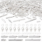 Jewelry Findings Kits, including 140Pcs Iron Slide On End Clasp Tubes, 70Pcs Zinc Alloy Lobster Claw Clasps, 70Pcs Iron Ends with Twist Chain Extension, 280Pcs Brass Jump Rings