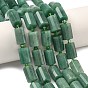 Естественный зеленый авантюрин бисер нитей, граненые, колонка, с бисером