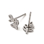 304 Stainless Steel Stud Earrings, Leaf