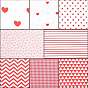 Valentine's Day Pattern Cotton Fabric, for Patchwork, Sewing Tissue to Patchwork, Square
