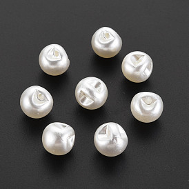 ABS Plastic Imitation Pearl Charms, Round
