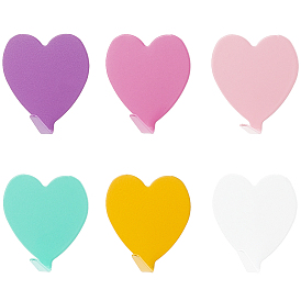 12шт. клейких крючков в форме сердца из железа, настенные крючки-вешалки