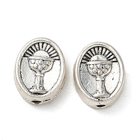 Сплавочные бусины, овал с чашкой