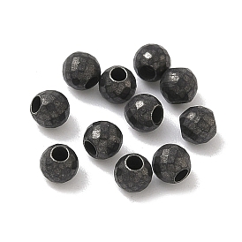 Ретро 316 хирургические бусины-разделители из нержавеющей стали, граненые, круглые