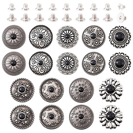 9 декоративные заклепки из сплава, с имитацией бирюзы из смолы и винтами, для кошелька, , украшение кожаных ремесел, разнообразные