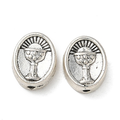 Сплавочные бусины, овал с чашкой