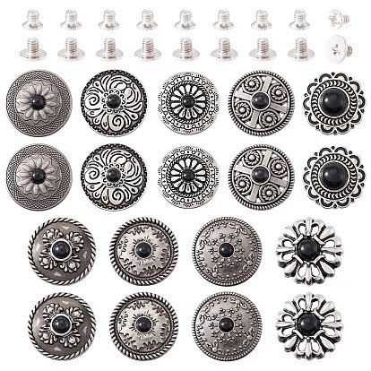 9 декоративные заклепки из сплава, с имитацией бирюзы из смолы и винтами, для кошелька, , украшение кожаных ремесел, разнообразные