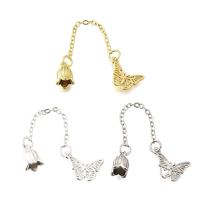 Латунные подвески, защитные подвески в виде бабочек и цветов, долговечный, без свинца и без кадмия