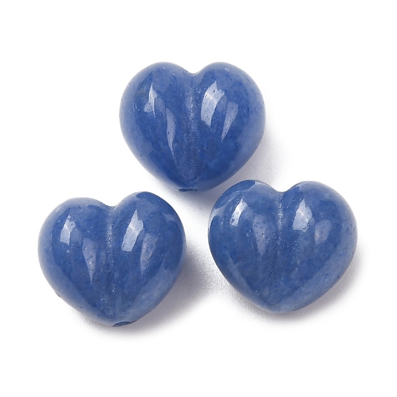 Натуральный синий авентурин бисер, окрашенная и подогревом, сердце