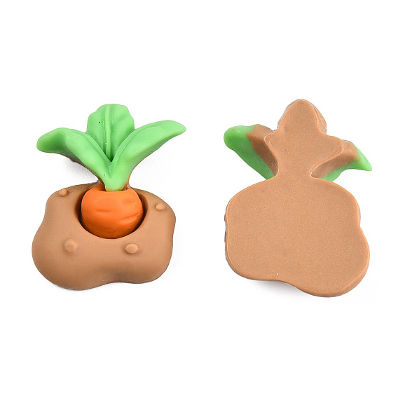 Opaque Resin Cabochons, Carrot