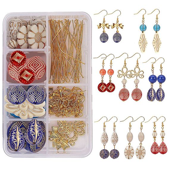 DIY серьги решений, с акриловыми шариками, Коннекторы из сплава, латунные бусины проставки серебряные проставки бусины и медные крючки для сережек