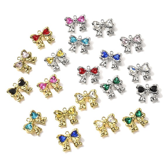 304 подвески из нержавеющей стали, со стразами, ионное покрытие (ip), бантом