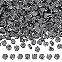 300 perles d'argile polymère faites à la main, cœur/rond plat à motif tartan