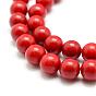 Synthetic Coral Beads Strands, Dyed, Round