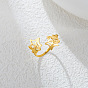 Halloween 304 Offene Ringe aus Edelstahl mit Spinnennetz-Motiv
